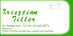 krisztian tiller business card